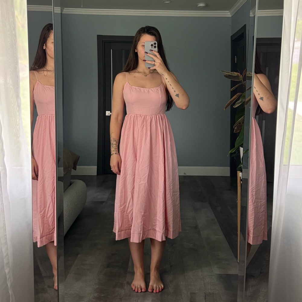 Elegant Pink Sleeveless Dress (Brand New)